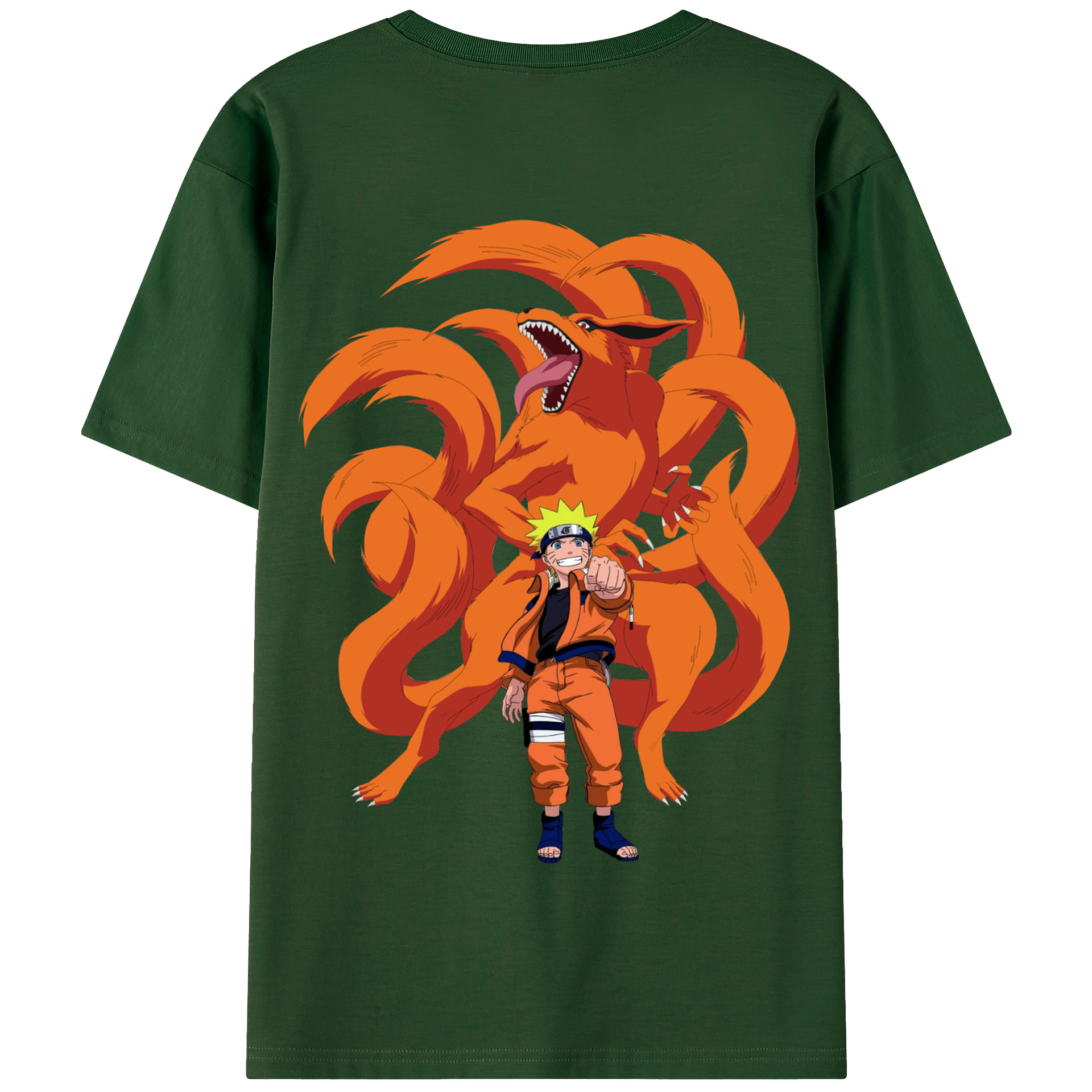 （画像用） NARUTO -ナルト- うずまき ナルト Uzumaki Naruto 綿100％半袖Tシャツ（背面プリント）